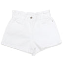 White Paperbag Twill Shorts-1
