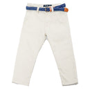 Beige Belted Dobby Trouser-1