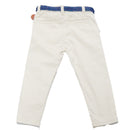 Beige Belted Dobby Trouser-3