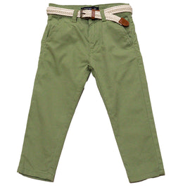 Green Belted Dobby Trouser