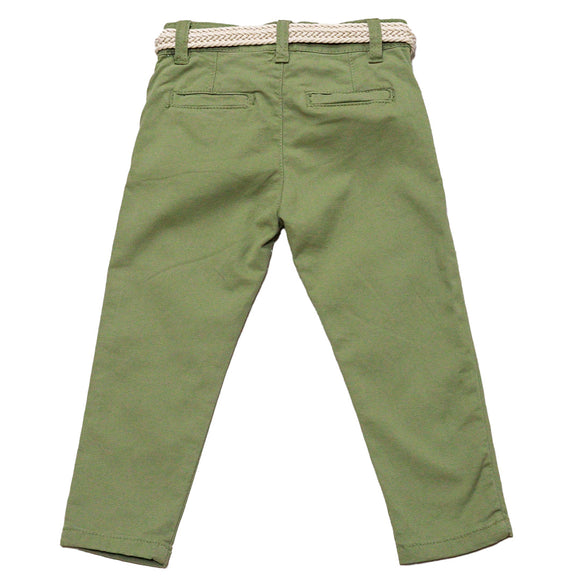 Green Belted Dobby Trouser
