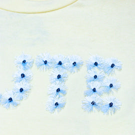 Yellow S S Aop Applique Work At Chest T Shirt - 0