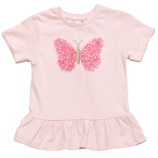 Applique Peplum Jersey Top With Aop Legging Orange