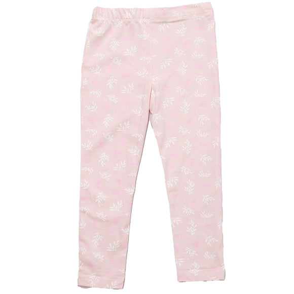 Applique Peplum Jersey Top With Aop Legging Orange