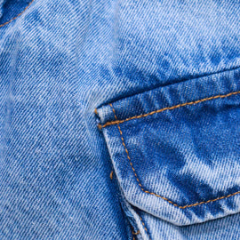 Jogger With Flap Pockets And Elasticed Opening Light Wash - 0