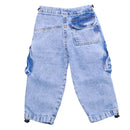 Jogger With Flap Pockets And Elasticed Opening Light Wash-3