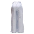 Gold Shimmerfoil Coated Wide Leg Knitted Pants-3