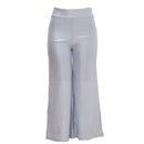 Gold Shimmerfoil Coated Wide Leg Knitted Pants-1