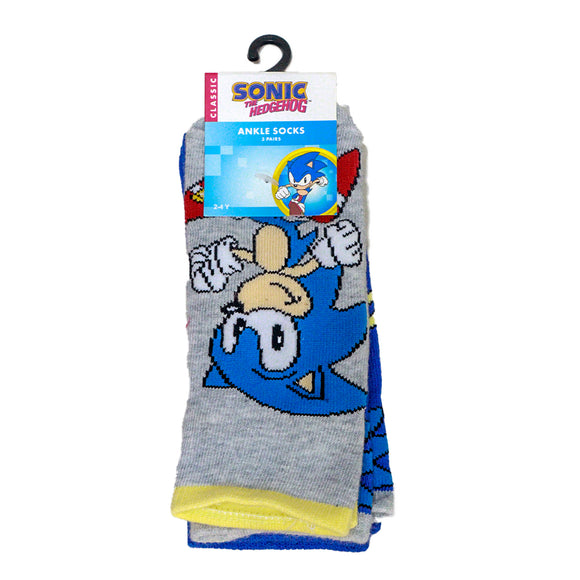 3 Pack Sonic Socks Assorted