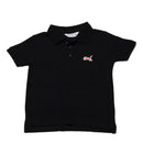Black Mandarin Collar Polo Shirt-1