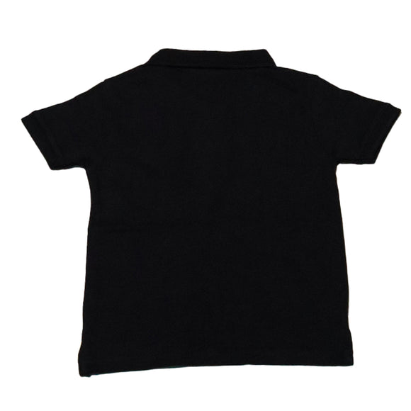 Black Mandarin Collar Polo Shirt