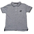 Grey Mandarin Collar Polo Shirt-1