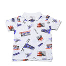 White Regular Collar Polo Shirt-1