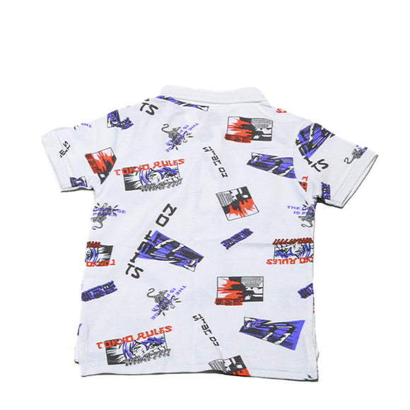 White Regular Collar Polo Shirt