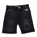 Black Rip Repair Shorts-1
