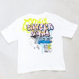 White Front And Back Print Oversize T Shirt White