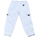 White Cargo Pocket Knitted Dneim Jogger-3