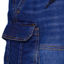 Dark Wash Rib Waistband Cargo Pocket Jogger-3