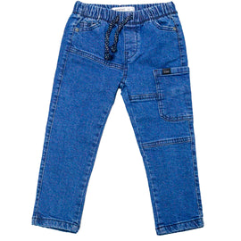 Wash Paneled Pull On Jeans