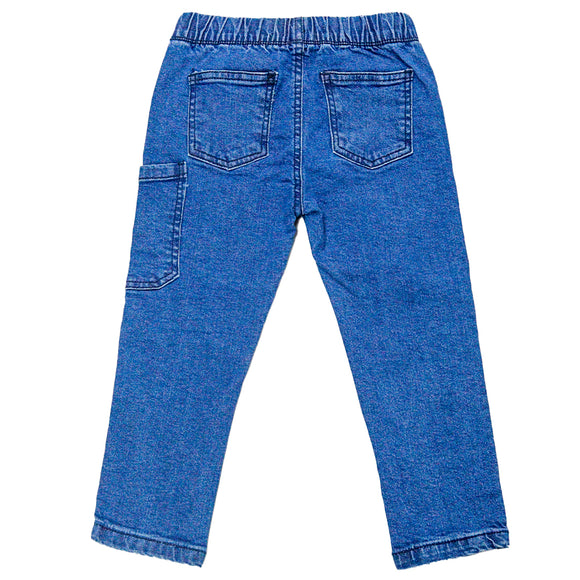Wash Paneled Pull On Jeans