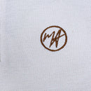 Beige Suede Collar Polo With Embrodiery-2