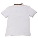 Beige Suede Collar Polo With Embrodiery-3