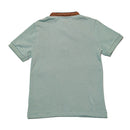 Green Suede Collar Polo With Embrodiery-3