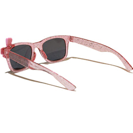 Pink  Wayfarer Bow Embellished Sunglasses - 0