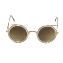 Blue  Round Character  Embellished Sunglasses-1