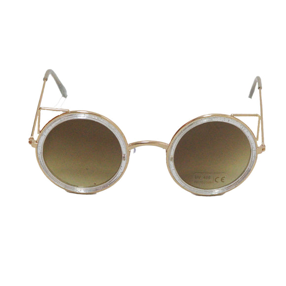 Blue  Round Character  Embellished Sunglasses