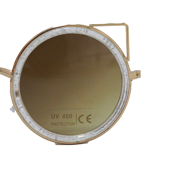 Blue  Round Character  Embellished Sunglasses