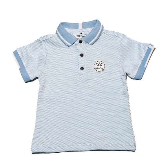 Sky Blue Jacquard Polo Shirt Sky
