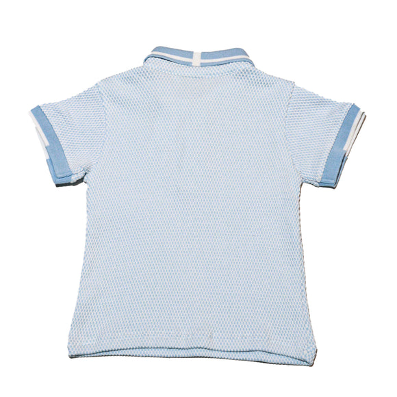 Sky Blue Jacquard Polo Shirt Sky
