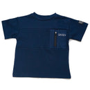 Navy Interlock Drop Shoulder T Shirt Navy-1