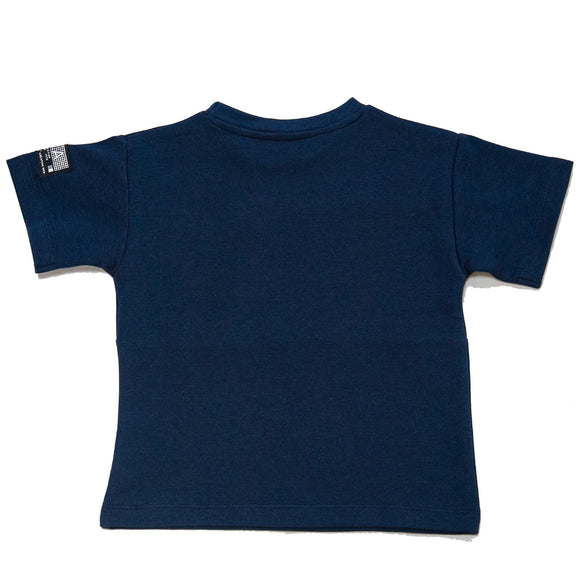 Navy Interlock Drop Shoulder T Shirt Navy