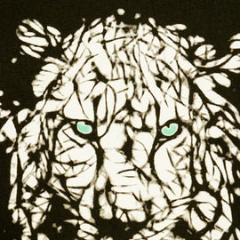 Black Cheetah Face Short Sleeve Graphic Tee - 0