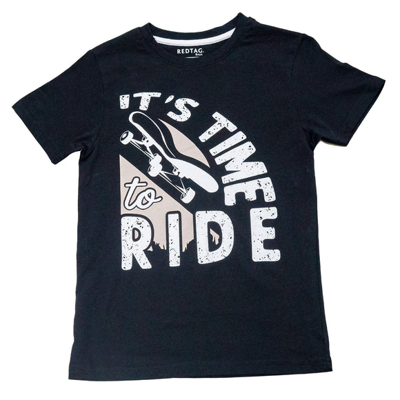 Black Its Time To Ride Graphic Night Suit Black