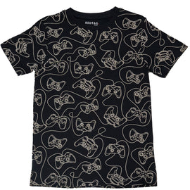 Black Gaming Aop Night Suit Black - 0