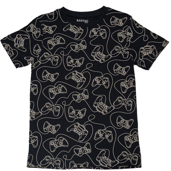 Black Gaming Aop Night Suit Black