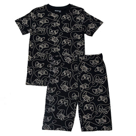 Black Gaming Aop Night Suit Black