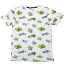 White Graffiti Aop Night Suit-2