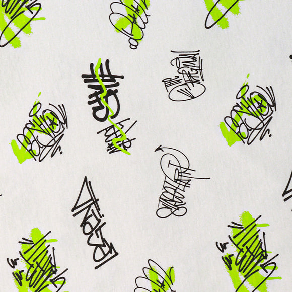 White Graffiti Aop Night Suit