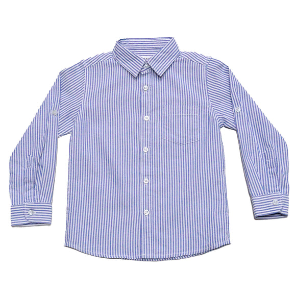 Blue Long Sleeve Stripe Shirt Blue