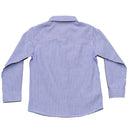 Blue Long Sleeve Stripe Shirt Blue-3