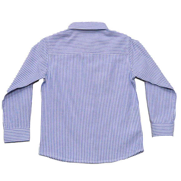 Blue Long Sleeve Stripe Shirt Blue