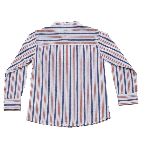 Red Long Sleeve Stripe Shirt Red