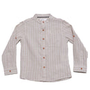 Beige Long Sleeve Stripe Shirt Beige-1
