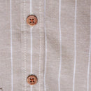 Beige Long Sleeve Stripe Shirt Beige-2