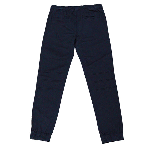 Black Biker Knee Casual Trouser