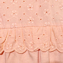 Peach Schiffly Yoke Blouse-3